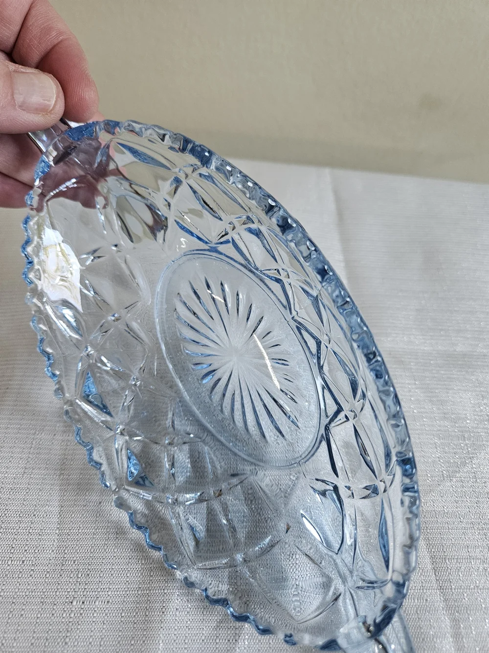 Imperial Glass Ice‎ Blue Decorative Dish
